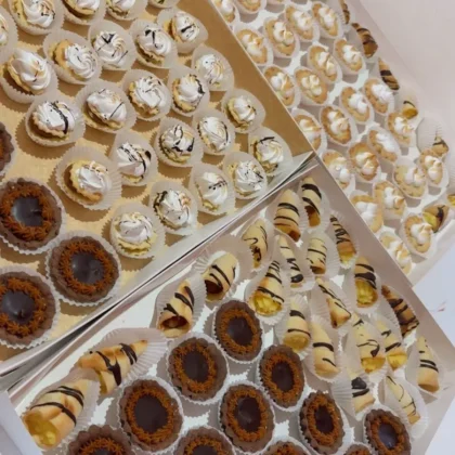 Pasteles cóctel surtidos